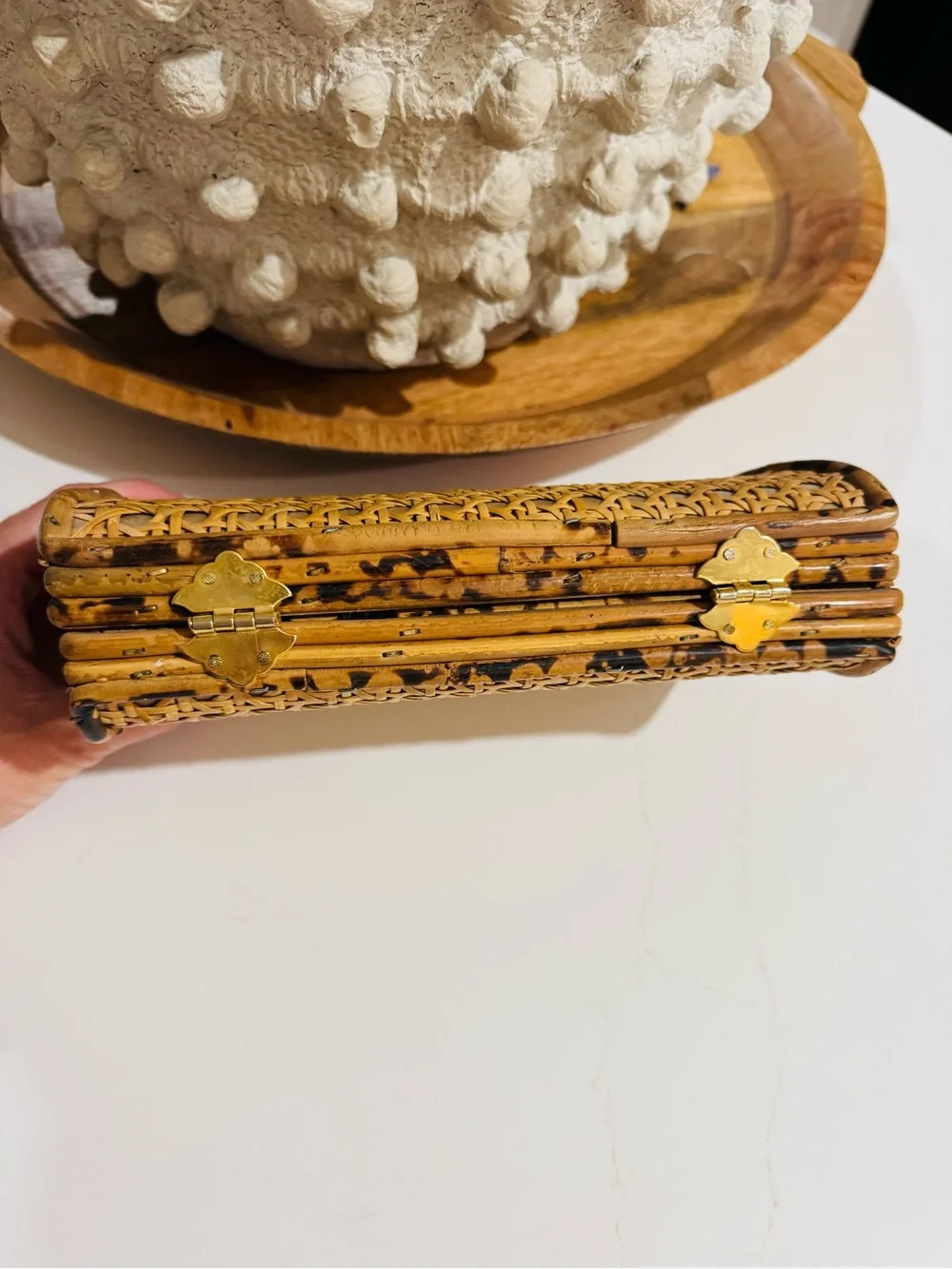 Woven vintage Rattan Crossbody Bag in cane